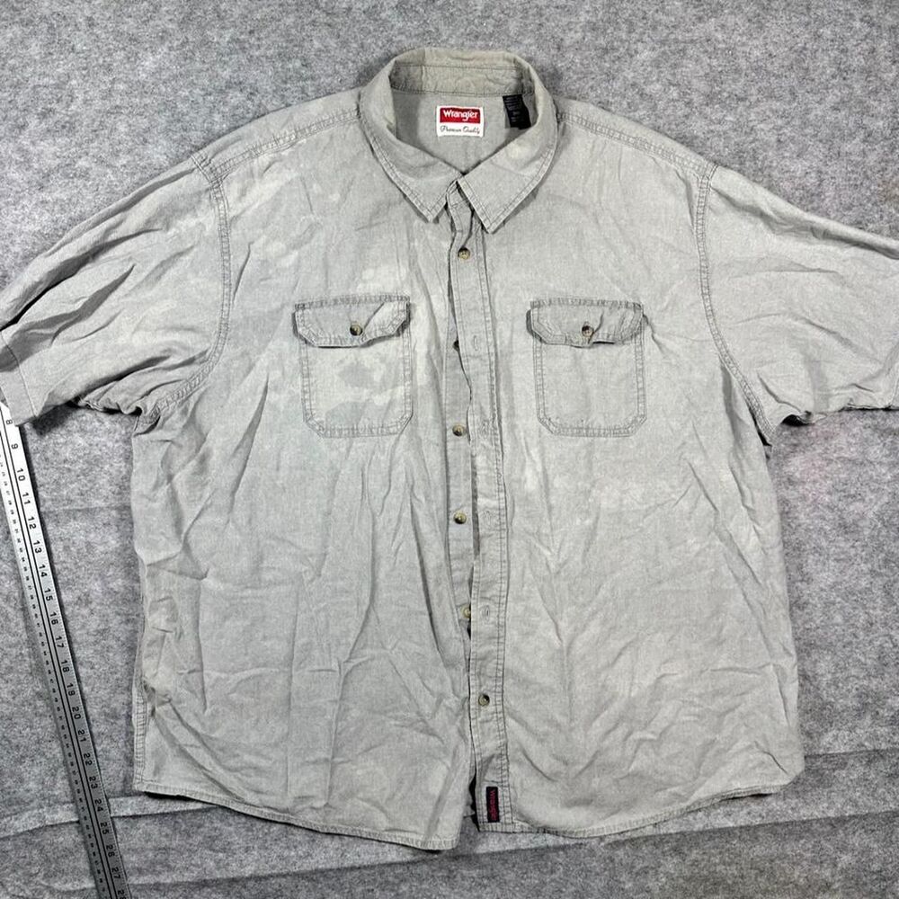 Wrangler Men's Grey and Cream Shirt